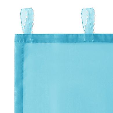 Awesome Home Voile Sheer Set of 2 Decorative Tab Top Window Curtain Panels
