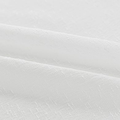 Awesome Home Voile Sheer Tie Top Set of 2 Curtain Panels