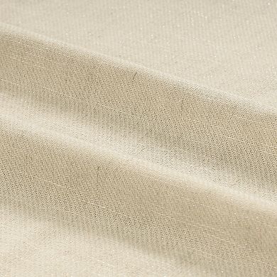 Awesome Home Sparkle Linen Set of 2 Back Tab Window Curtain Panels