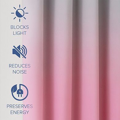 Awesome Home Ombre Set of 2 Room Darkening Window Curtain Panels