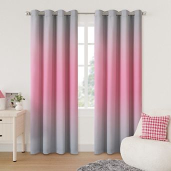 Awesome Home Ombre Set of 2 Room Darkening Window Curtain Panels