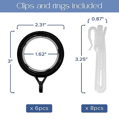 Awesome Home Cotton Blend Broomstick Crush Set of 2 Window Curtain Panels