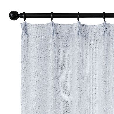 Awesome Home Cotton Blend Broomstick Crush Set of 2 Window Curtain Panels