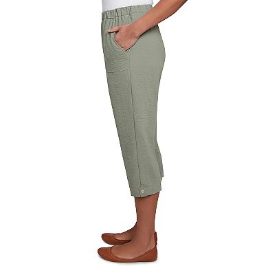 Women's Alfred Dunner Button Tab Cuff Patch Pocket Capris