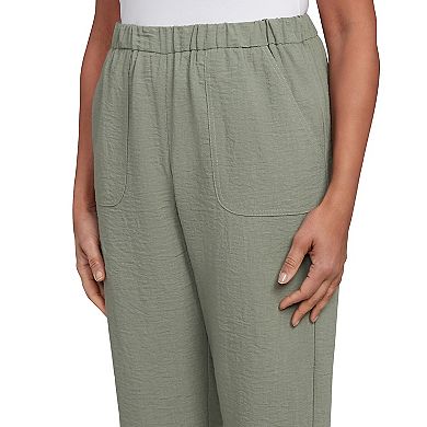 Women's Alfred Dunner Button Tab Cuff Patch Pocket Capris