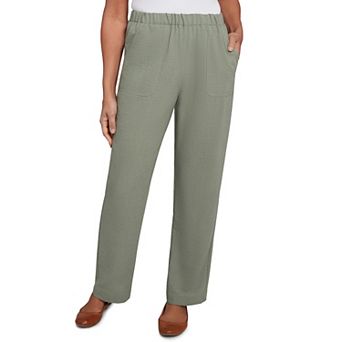 Women's Alfred Dunner Patch Pocket Medium Length Elastic Waistband Pants