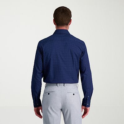 haggar performance dress shirt Haggar Smart Wash Men's Slim Fit Performance Button Up Dress Shirt