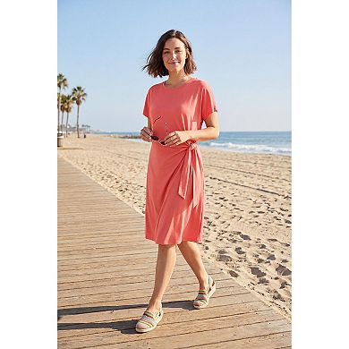Woman Within Plus Size Side Knot Tee Dress