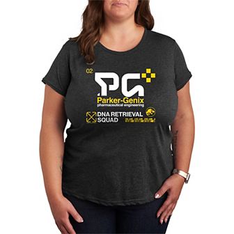 Plus Size Jurassic World Rebirth Parker-Genix DNA Squad Graphic Tee
