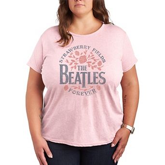 Plus Size The Beatles Strawberry Fields Forever Vintage Graphic Tee