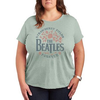 Plus Size The Beatles Strawberry Fields Forever Vintage Graphic Tee
