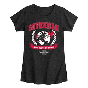 Girls 7-16 Superman Rise Above Go Higher Graphic Tee
