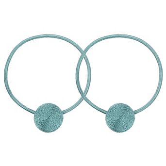 2 Pack Polyester Hand Woven Decorative Rope Magnetic Design Curtain Holdback for Bedroom