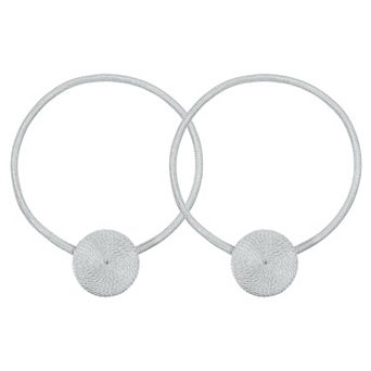 2 Pack Polyester Hand Woven Decorative Rope Magnetic Design Curtain Holdback for Bedroom