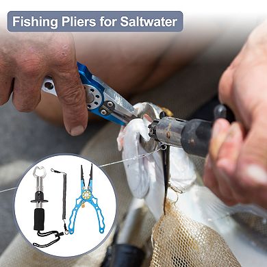 Fishing Pliers, Fishing Pliers for Saltwater, Muti-Function Hook Remover and Split Ring Pliers 1 Set