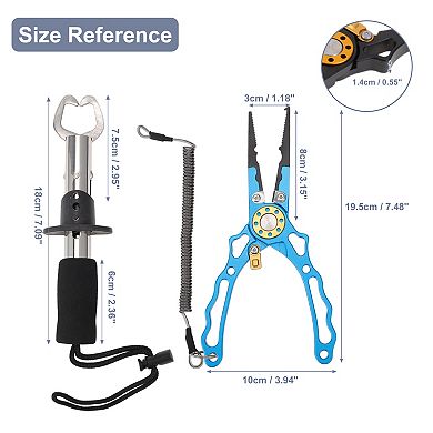 Fishing Pliers, Fishing Pliers for Saltwater, Muti-Function Hook Remover and Split Ring Pliers 1 Set