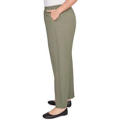 Plus Size Alfred Dunner All Around Elastic Poly Short Length Pants
