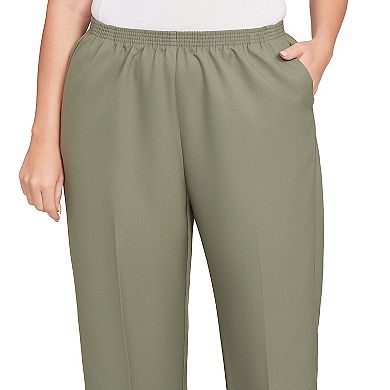 Plus Size Alfred Dunner All Around Elastic Poly Short Length Pants