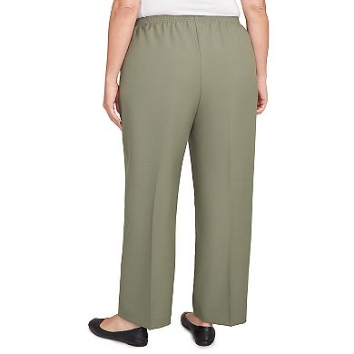 Plus Size Alfred Dunner All Around Elastic Poly Short Length Pants