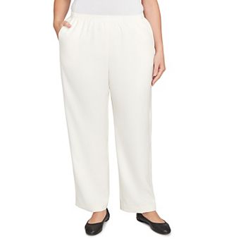 Plus Size Alfred Dunner All Around Elastic Poly Short Length Pants