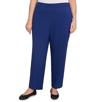 Plus Size Alfred Dunner All Around Elastic Poly Short Length Pants