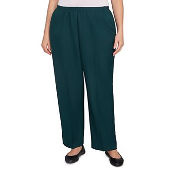 Plus Size Alfred Dunner All Around Elastic Poly Medium Length Pants
