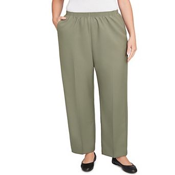 Plus Size Alfred Dunner All Around Elastic Poly Medium Length Pants
