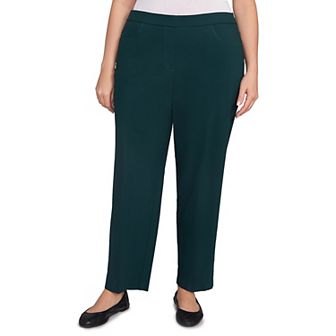 Plus Size Alfred Dunner Allure Fitted Stretch Medium Length Pants
