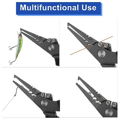 Fishing Pliers with Non-Slip Handle, Fishing Pliers for Saltwater, Fish Pliers, 1 Set