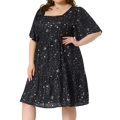 sachin and babi light blue dress Lush Floral Short Sleeve Chiffon Midi Dress main image 1