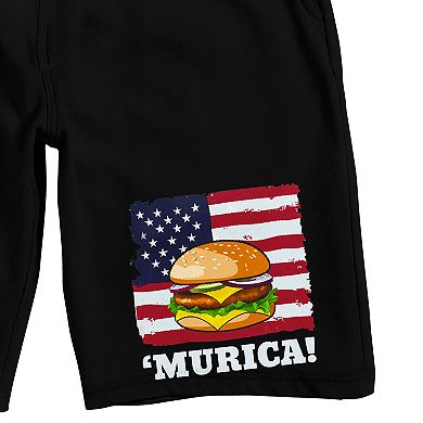Men's 'Murica Burger Pajama Shorts