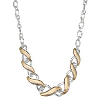 Napier Two-Tone Infinity Chain Necklace