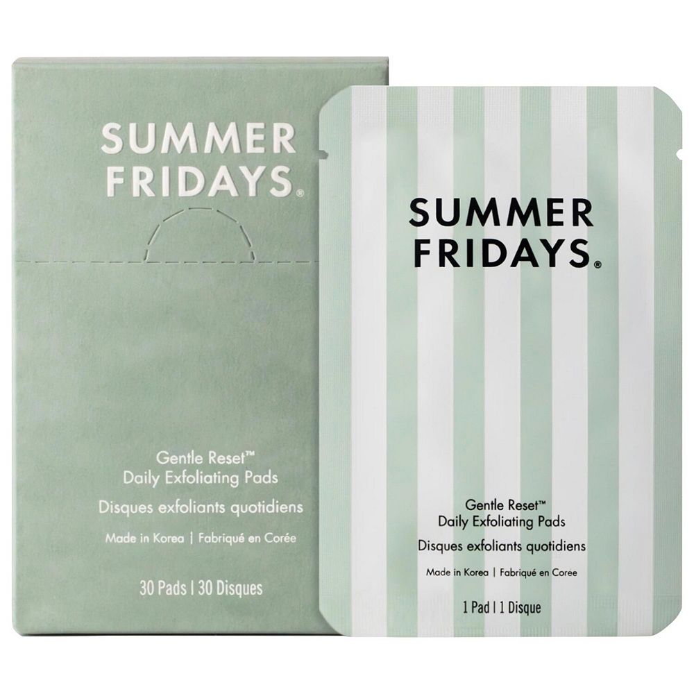クレンジング・メイク落とし SUMMER FRIDAYS DAILY EXFOLIATING PADS Summer Fridays Gentle Reset Daily Exfoliating Pads to Smooth +