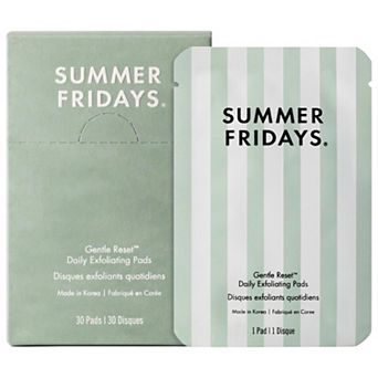 Summer Fridays Gentle Reset Daily Exfoliating Pads to Smooth + Minimize Pores with AHAs