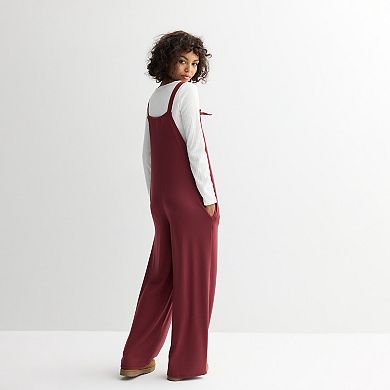 Juniors' Live To Be Spoiled 2-for-1 Jumpsuit with Long Sleeve Shirt