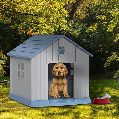 31 inch Pointed Pet House-Blue Gray