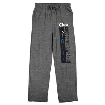 Men's Clue "Choose Your Weapon" Pajama Pants