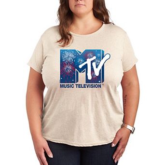 Plus Size MTV Fireworks Graphic Tee