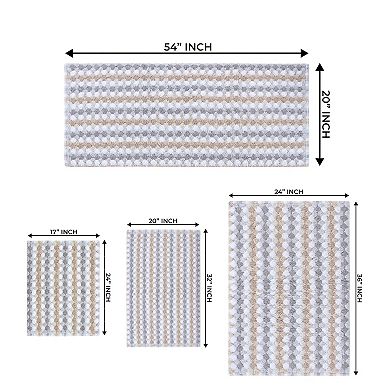 Home Weavers Orion Collection 100% Cotton Non-Slip & Machine Washable Bath Rug 4 PC Set