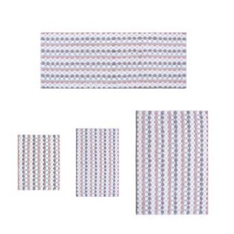 Home Weavers Orion Collection 100% Cotton Non-Slip & Machine Washable Bath Rug 4 pc Set