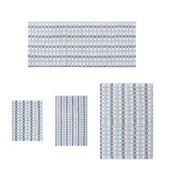 Home Weavers Orion Collection 100% Cotton Non-Slip & Machine Washable Bath Rug 4 pc Set