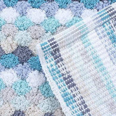 Home Weavers Orion Collection 100% Cotton Non-Slip & Machine Washable Bath Rug 2 PC Set