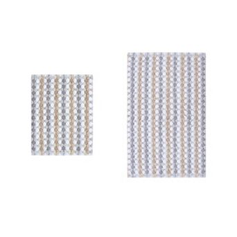 Home Weavers Orion Collection 100% Cotton Non-Slip & Machine Washable Bath Rug 2 pc Set