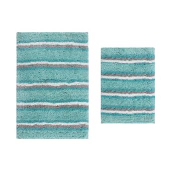 Home Weavers Glamour Collection 100% Microfiber Bathroom Rug, Non Slip & Fast Dry Bath Rug 2 pc Set