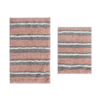 Home Weavers Glamour Collection 100% Microfiber Bathroom Rug, Non Slip & Fast Dry Bath Rug 2 pc Set