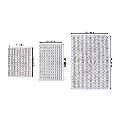 Home Weavers Orion Collection 100% Cotton Non-Slip & Machine Washable Bath Rug 3 PC Set
