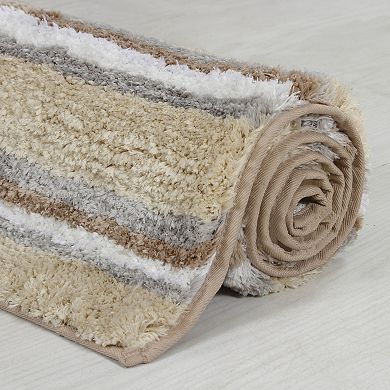 Home Weavers Glamour Collection 100% Microfiber Bathroom Rug, Non Slip & Fast Dry Bath Rug 5 PC Set