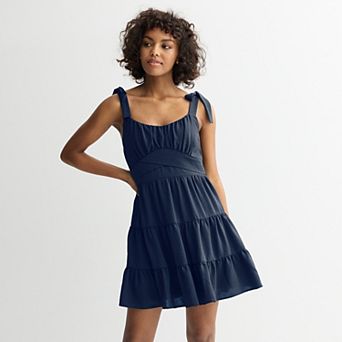 Juniors' Liberty Love Strappy Tiered Dress