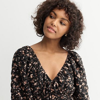 Juniors' Mary & Mo V-Neck Dress