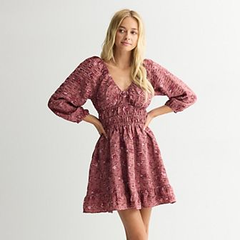 Juniors' Liberty Love V-Neck Dress